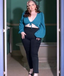 Eva Pants In Black Ponte | Laura Byrnes Design