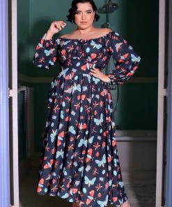 LBHM Swann Maxi Dress In Insect Print Crepe | Laura Byrnes & Hope Johnstun