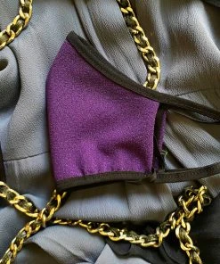 Pinup Girl Clothing Social Distancing Fabric Face Mask 4 Pack - Style #8 - Purple What's New, Pussycat?