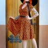 Colette Vintage Swing Dress In Hotel Hexagon Cotton Sateen | Pinup Couture