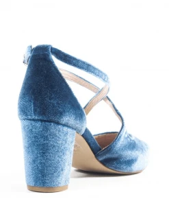 Chelsea Crew What's New, Pussycat? Maggie Mae Heels In Blue Velvet