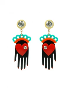 Gissa Bicalho Helping Hand Earrings In Acrylic What's New, Pussycat?