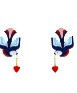 Gissa Bicalho Lovebird Earrings In Acrylic What's New, Pussycat?