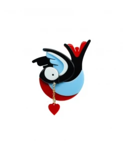 Gissa Bicalho Lovebird Brooch In Acrylic What's New, Pussycat?