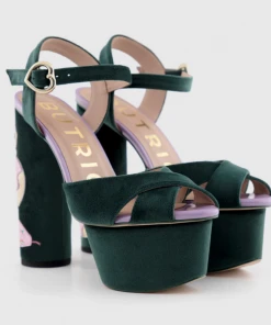 Anaconda Heels In Green Velvet | Butrich What's New, Pussycat?