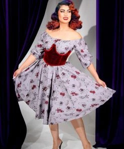 Daisy Corsets Titania Under Bust Corset In Red Crushed Velvet Shop All In-Stock Items By Size