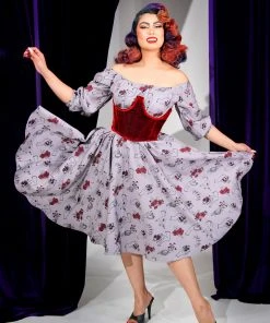 Daisy Corsets Titania Under Bust Corset In Red Crushed Velvet Shop All In-Stock Items By Size