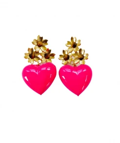 Pink Reef What's New, Pussycat? Hot Pink Heart Earrings