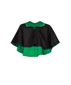 OYS - Magically Made For Couture For Every Body Celestina Reversible Capelet In Black And Green