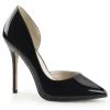 Pleaser Under $60 Amuse Me D'Orsay Pump In Black Patent Vegan Leather