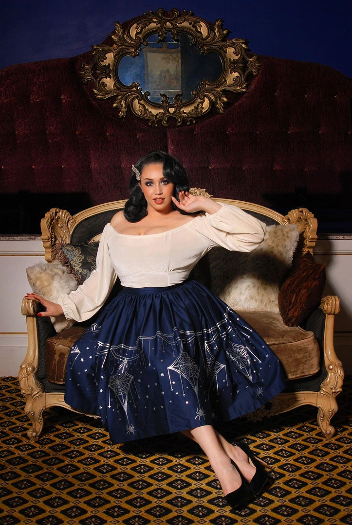 Pinup Girl Clothing Final Sale - Swann Long Sleeve Peasant Top In Ivory Stretch Velvet | Pinup Couture 15 Pinup Girl Clothing Final Sale - Swann Long Sleeve Peasant Top In Ivory Stretch Velvet | Pinup Couture