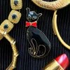 Alibaba Vintage Black Cat Enameled Brooch 2 Alibaba Vintage Black Cat Enameled Brooch