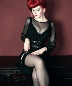 Final Sale - Mila Dress In Black Ponte De Roma | Laura Byrnes Design