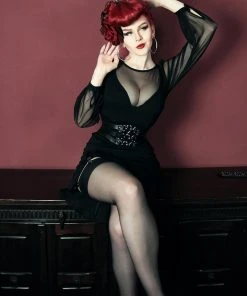 Final Sale - Mila Dress In Black Ponte De Roma | Laura Byrnes Design Shop All In-Stock Items By Size