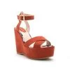 LUV Fashion What's New, Pussycat? Katherine Platform Wedge Sandal In Rust Faux Suede 2 LUV Fashion What's New, Pussycat? Katherine Platform Wedge Sandal In Rust Faux Suede