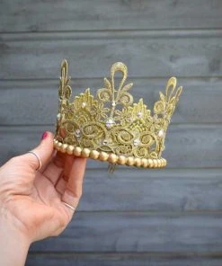 Mary Elizabeth Gold Lace Crown | Scarlet Harlow