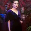 Laura Byrnes Design OYS Final Sale - Laura Byrnes California Gilda Cape In Purple Velvet Shop All In-Stock Items By Size