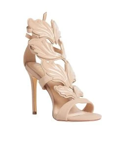 Pinup Couture Final Sale - Talaria Heeled Sandals In Nude Shop All In-Stock Items By Size