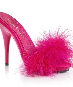 Pleaser Man Eater Mules In Fuchsia What's New, Pussycat?