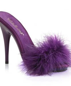 Pleaser Man Eater Mules In Purple What's New, Pussycat?