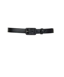 Couture For Every Body 1 Inch Grommet Belt In Black Faux Leather