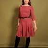 Original Design Sabrina Swing Dress In Marsala | Laura Byrnes Design 2 Original Design Sabrina Swing Dress In Marsala | Laura Byrnes Design