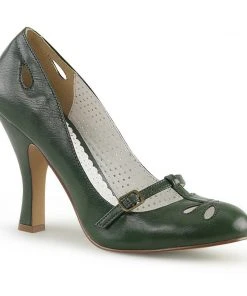 Pleaser Want To Be Loved By You Mary Jane Pump In Green What's New, Pussycat?