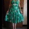 Pinupgirlclothing.com OYS XS Audrey Swing Dress In Teal Floral - L23