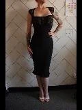Pinupgirlclothing.com OYS S Wiggle Dress In Black Satin - L29 Shop All In-Stock Items By Size