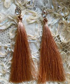 Wall To Wall Gold Tassel Earrings What's New, Pussycat?