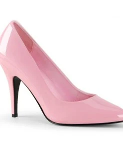 Pleaser Milkshake Pump In Pink Vegan Patent Leather