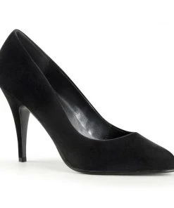Pleaser Milkshake Pump In Black Velvet