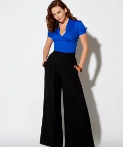 Laura Byrnes Design What's New, Pussycat? Laura Byrnes California Dietrich Pants In Black With 34