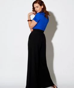 Laura Byrnes Design What's New, Pussycat? Laura Byrnes California Dietrich Pants In Black With 34