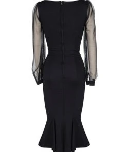 Final Sale - Mila Dress In Black Ponte De Roma | Laura Byrnes Design