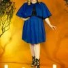 OYS Magically Made For Couture For Every Body Celestina Reversible Capelet In Black And Blue Shop All In-Stock Items By Size