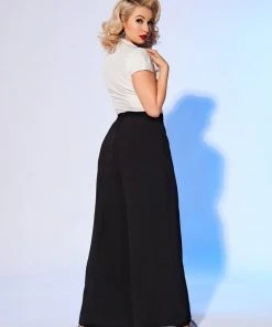 Laura Byrnes Design What's New, Pussycat? Laura Byrnes California Dietrich Pants In Black With 30