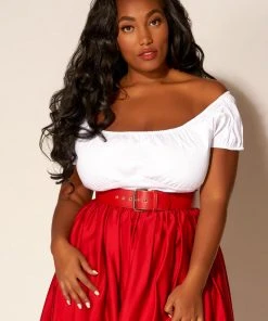 The Perfect Vintage Peasant Top In White | Pinup Couture Shop All In-Stock Items By Size