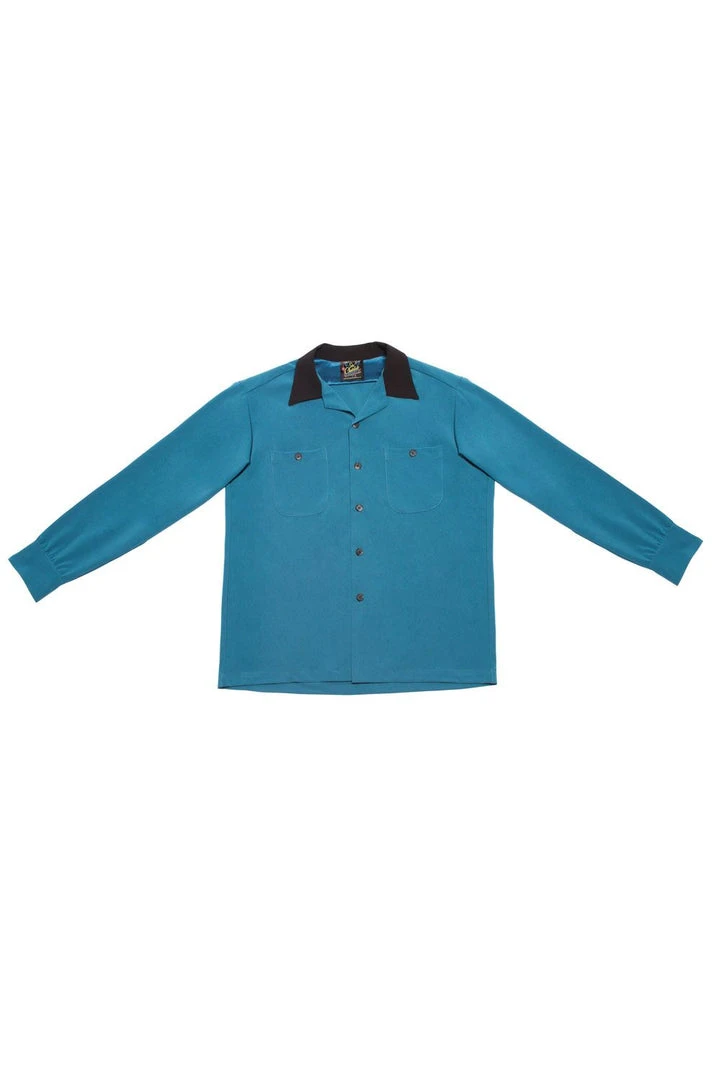 Pinup Couture Shop All In-Stock Items By Size OYS - Couture For Every Body Men's New Yorker Shirt In Teal With Black Contrast 3 Pinup Couture Shop All In-Stock Items By Size OYS - Couture For Every Body Men's New Yorker Shirt In Teal With Black Contrast