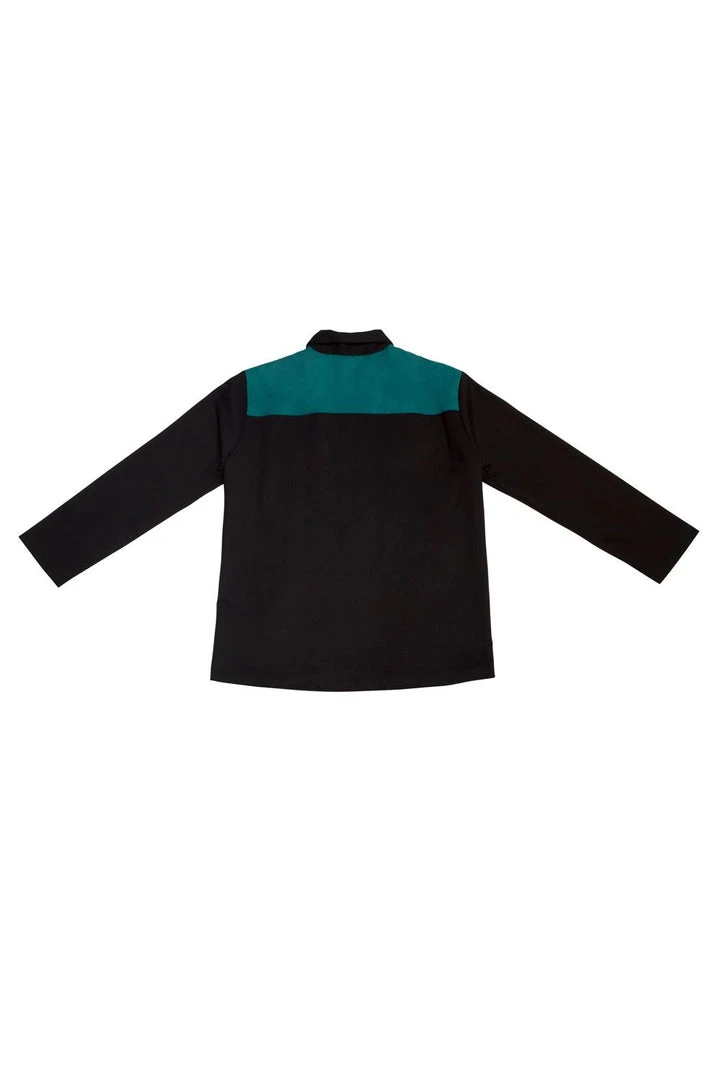 Pinup Couture OYS - Couture For Every Body Men's Fleetwood Jacket In Black With Teal Contrast Shop All In-Stock Items By Size 4 Pinup Couture OYS - Couture For Every Body Men's Fleetwood Jacket In Black With Teal Contrast Shop All In-Stock Items By Size