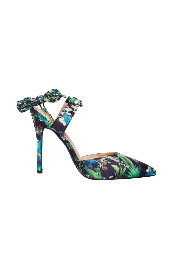 Pinup Girl Clothing Final Sale - Tropical Tryst Tie Up Heel In Black Floral Shop All In-Stock Items By Size 5 Pinup Girl Clothing Final Sale - Tropical Tryst Tie Up Heel In Black Floral Shop All In-Stock Items By Size
