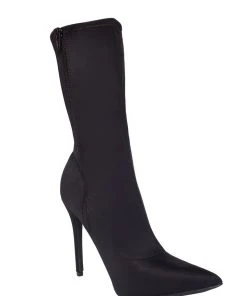 Pinup Girl Clothing Final Sale - Night Owl Mid Ankle Boot In Black Shop All In-Stock Items By Size