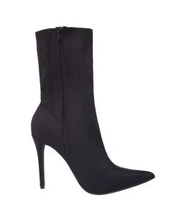 Pinup Girl Clothing Final Sale - Night Owl Mid Ankle Boot In Black Shop All In-Stock Items By Size