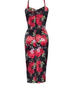 Shop All In-Stock Items By Size Final Sale - Pinup Couture Audrey Wiggle Dress In Red Rose Satin 9 Shop All In-Stock Items By Size Final Sale - Pinup Couture Audrey Wiggle Dress In Red Rose Satin