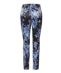 Final Sale - LB Trousers In Blue Roses | Laura Byrnes Design Shop All In-Stock Items By Size