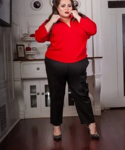 Vintage Sweater Girl Pullover In Red | Pinup Couture 13 Vintage Sweater Girl Pullover In Red | Pinup Couture