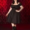 Shop All In-Stock Items By Size OYS Final Sale - Pinup Couture Peasant Dress In Black