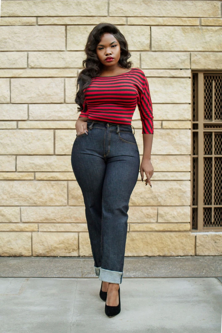 Final Sale - Dovima Dolman Top In Red And Black Stripe Knit | Deadly Dames Shop All In-Stock Items By Size 3 Final Sale - Dovima Dolman Top In Red And Black Stripe Knit | Deadly Dames Shop All In-Stock Items By Size