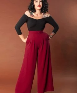 Final Sale - The Kayla 3/4 Sleeve Top In Black Stretch Cotton Knit | Deadly Dames