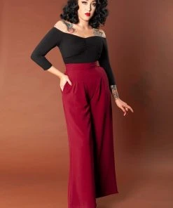 Final Sale - The Kayla 3/4 Sleeve Top In Black Stretch Cotton Knit | Deadly Dames